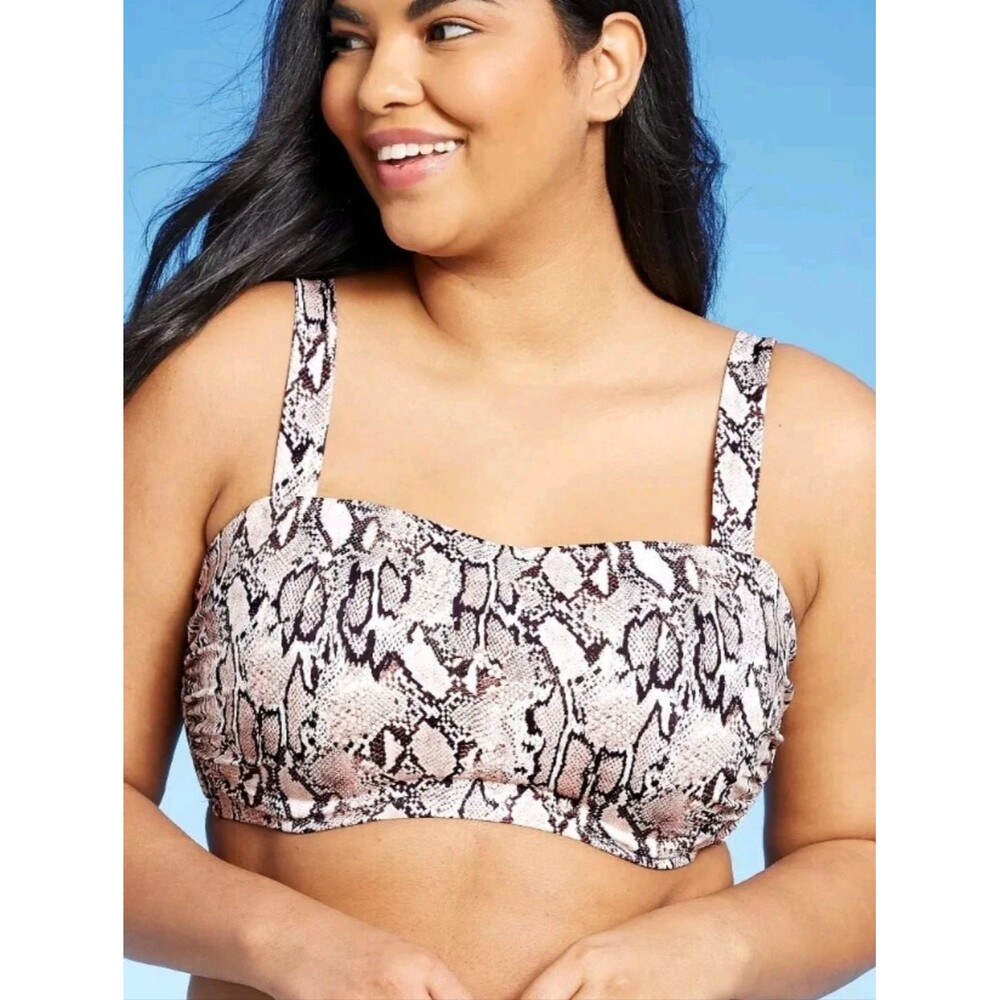 Shade & Shore Snake Light Lift Bikini Top 34DD